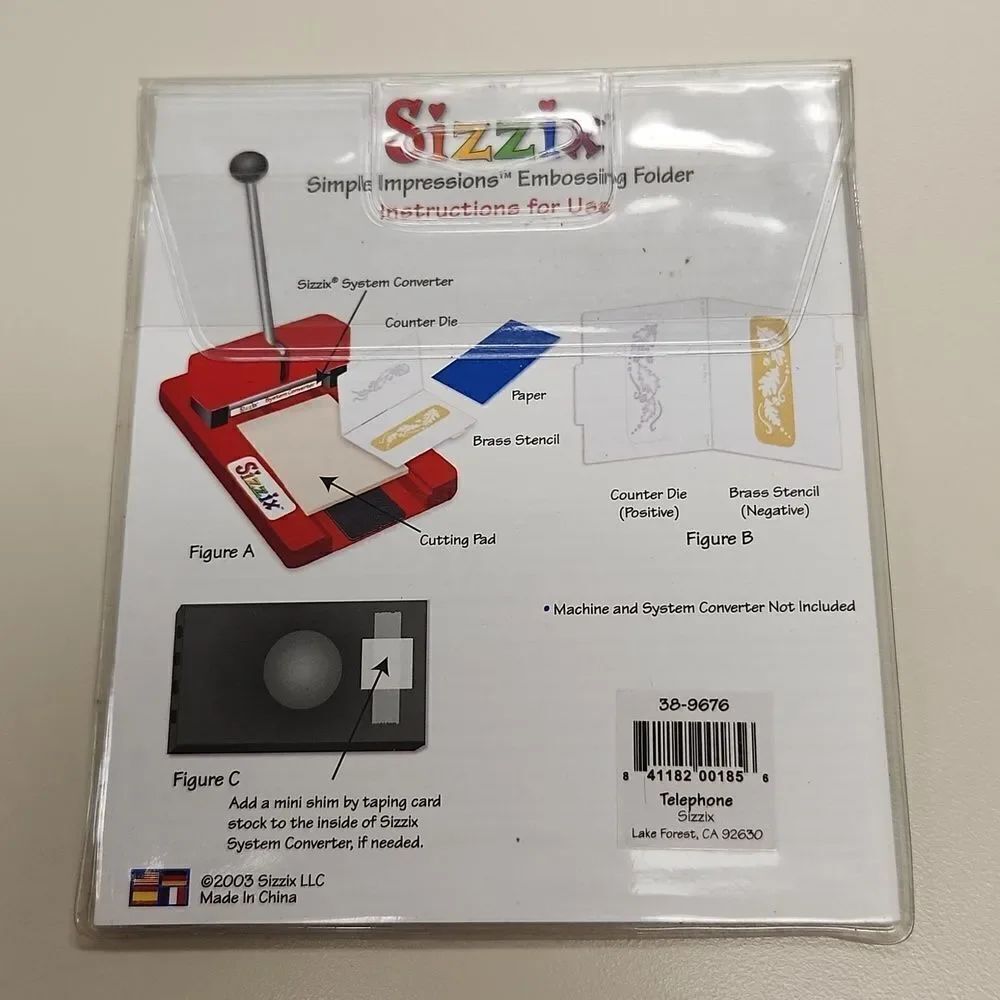 Sizzix Embossing Folder Telephone 38-9676 - Picture 3 of 3